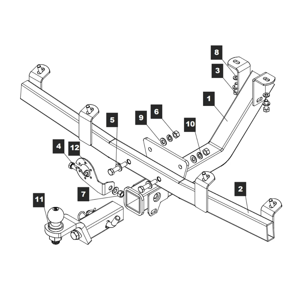 Фаркоп LADA Niva (2123) 2020-2021 5 дв. (E с антистуком) TOWRUS Арт. 279524