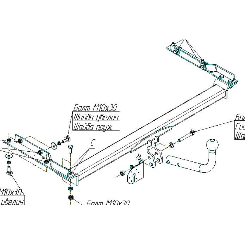 Фаркоп Nissan Note (E11) 2005-2008 ORIS Арт. 4355A