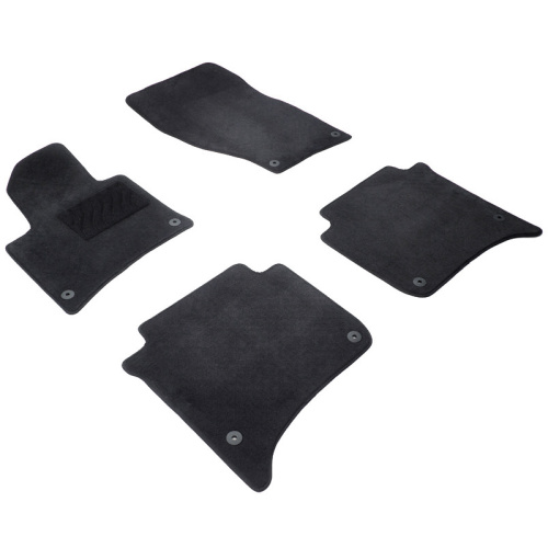 Коврики в салон Volkswagen Touareg  2010-2014, ткань Seintex Lux, Черный, Арт. 82348