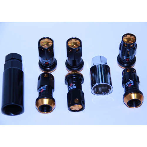 Комплект гаек M12x1.5 Конус h-45мм закрытая, Черный, Спец Ключ, Арт. M881HGD