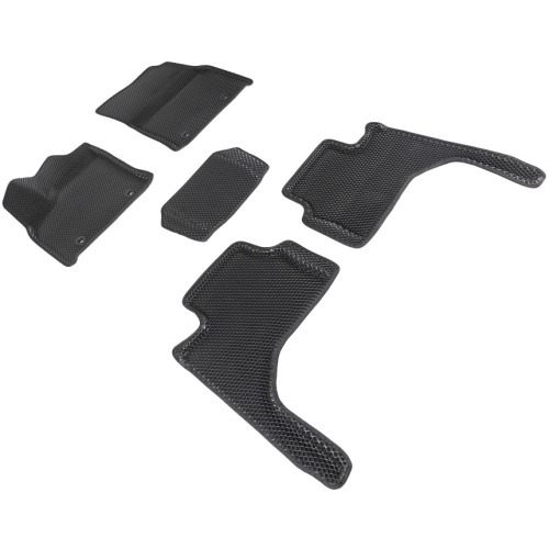 Коврики в салон Toyota Land Cruiser 300 2021-, 3D EVA Seintex "ромб", Черный, Арт. 96544