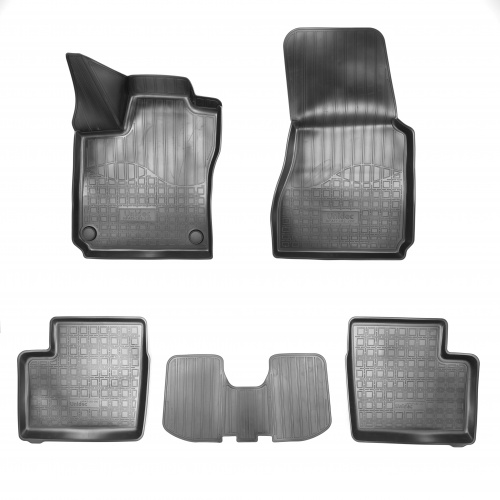 Коврики в салон Smart Forfour (W453) 2014-2023, полиуретан 3D Norplast, Черный, Арт. NPA11C82200
