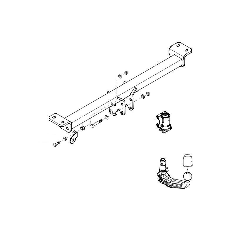 Фаркоп Mercedes GLC (X253) 2015-2019 WESTFALIA Арт. 313403600001