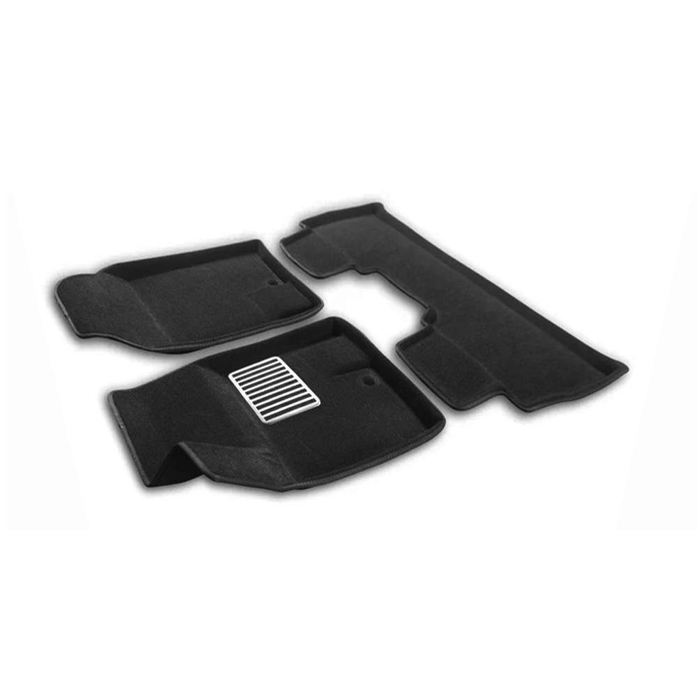 Коврики в салон Jetour T2 2023-, 3D ткань Euromat LUX, Черный, Арт. EM3D000023