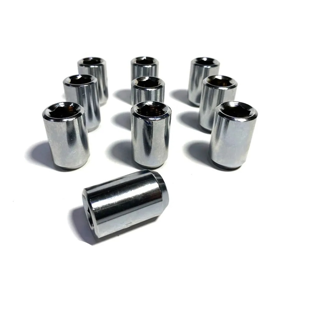 Гайка колеса M14x1.5 Конус h-33мм закрытая, Хром, Ключ внешний 6-шлицевой, Арт. 200048XL(06)