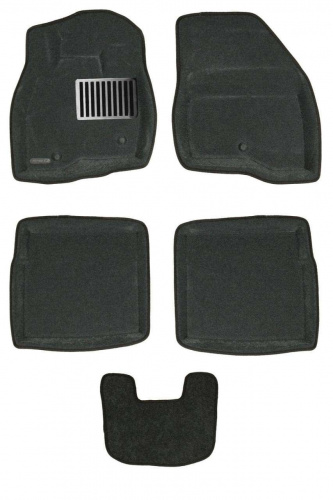 Коврики в салон Ford Explorer (U502) 2015-2018 FL1, 3D ткань Euromat LUX, Серый, Арт. EM3D002217G
