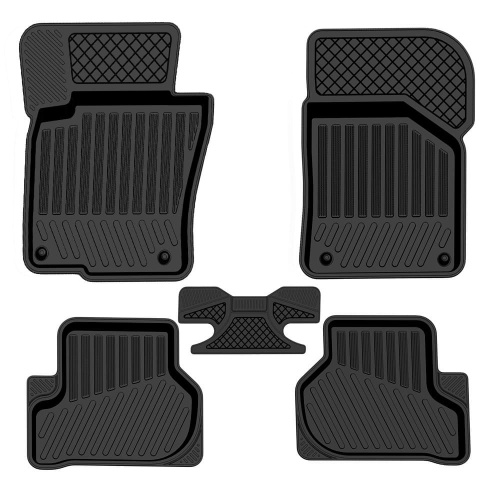 Коврики в салон Volkswagen Golf  2003-2008 Хэтчбэк 5 дв., резина Rezkon, Черный, Арт. 1035005300
