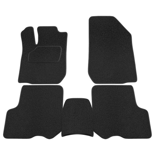 Коврики в салон Renault Duster  2010-2015, текстильные Rezkon, Черный, Арт. 2529015200