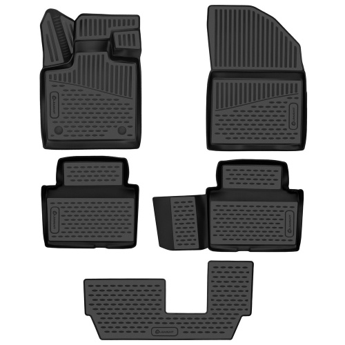 Коврики в салон EXEED VX 2021-, полиуретан 3D Element, Черный, Арт. ELEMENT3DAN0020210K