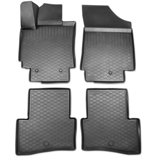 Коврики в салон Hyundai Creta 2015-2020, полиуретан 3D Rival, Черный, Арт. 2008505AM