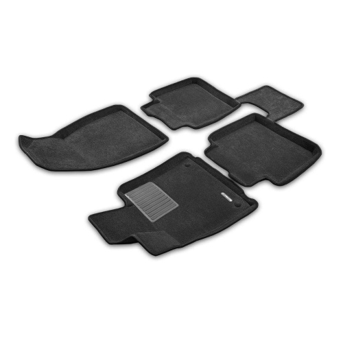 Коврики в салон Hongqi H5 2022-, 3D ткань Euromat Business, Черный, Арт. EMC3D001482