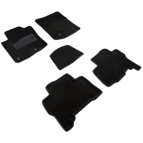 Коврики в салон Toyota Land Cruiser Prado (J150) 2009-2013 5 дв., 3D ткань Seintex , Черный, Арт. 85978