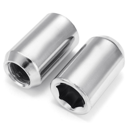 Гайка колеса M12x1.25 Конус h-37мм открытая, Хром, Ключ внутренний шестигранник, Арт. DST23B37