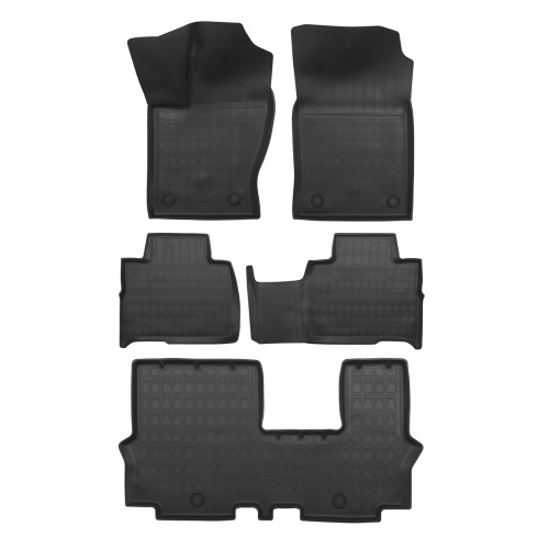 Коврики в салон Haval H9  2024-, полиуретан 3D Norplast, Черный, 5/7 мест, 1,2 ряд Арт. NPA11C8955002