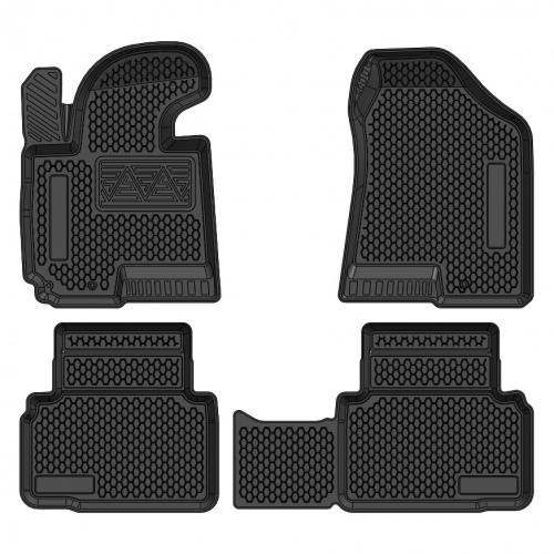 Коврики в салон Hyundai ix35 2009-2013, резина 3D SRTK Premium, Черный, Арт. PR.KI.SPORT.10G.02020