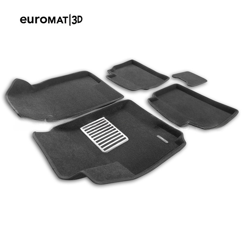 Коврики в салон Chevrolet Onix  2019-, 3D ткань Euromat LUX, Черный, Арт. EM3D001513