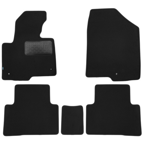 Коврики в салон Hyundai Santa Fe (DM) 2012-2016, текстильные Klever premium, Черный, Арт. KVR03205422110KH