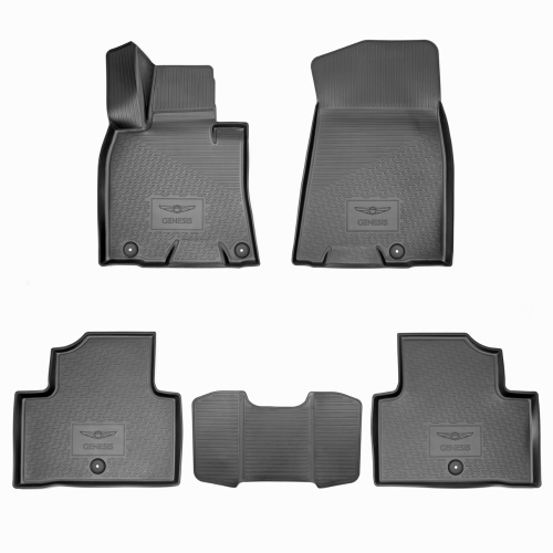 Коврики в салон Genesis GV70  2020-, полиуретан 3D Norplast, Черный, Арт. NPA11C305420