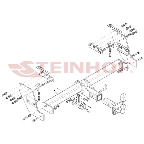 Фаркоп Mitsubishi L200 V 2015-2019 с двойной кабиной Steinhof Арт. M333