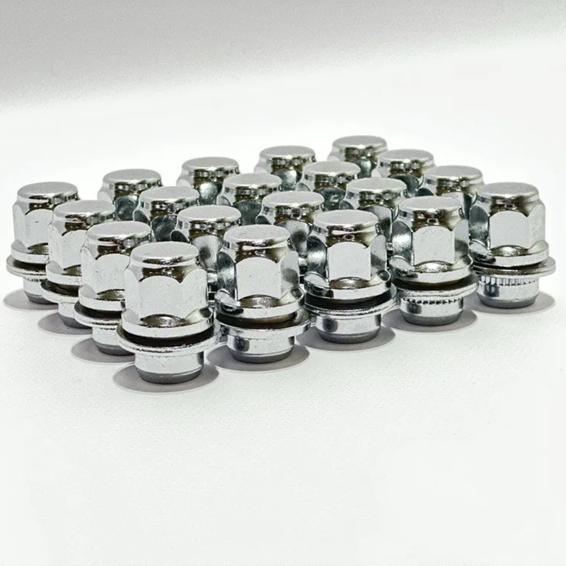 Гайка колеса M12x1.25 Прессшайба h-41.5мм закрытая, Хром, Ключ 21, нос 20 мм Арт. 733844HT