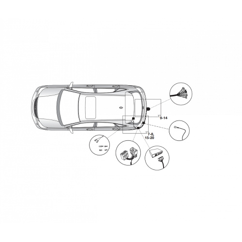 Блок согласования Lexus RX III 2012-2015 FL RX 270; RX 350; RX 450H Универсальный 13pin Hak-System Арт. 21670502