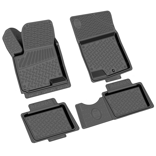 Коврики в салон Kia Soul (AM) 2011-2014 FL, резина Rezkon, Черный, Арт. 1021030100