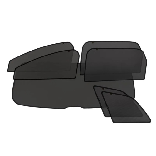 Каркасные шторки Audi Q7 (4L) 2005-2009, ПК (полный комплект), 7 шт, Арт. TR004512S