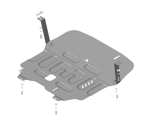 Защита картера двигателя, КПП Kia KX3 2019- V-1.5 FWD (АКПП) Арт. 51003