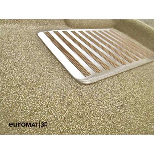 Коврики в салон Haval F7  2019-2022, 3D ткань Euromat LUX, Бежевый, Арт. EM3D001404T