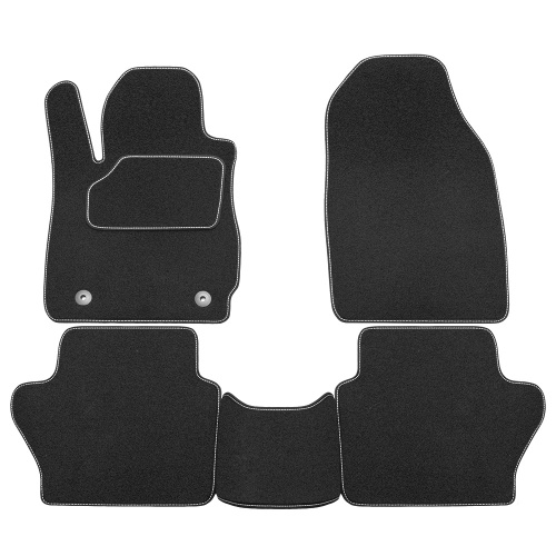 Коврики в салон Ford Fiesta (MK6) 2008-2012 5 дв., текстильные Rezkon, Черный, Арт. 2516005100