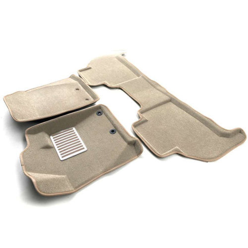 Коврики в салон Toyota Land Cruiser 200 2012-2015 FL1, 3D ткань Euromat LUX, Бежевый, Арт. EM3D005140T