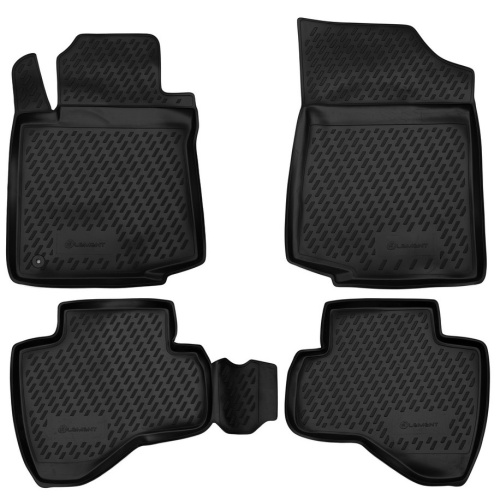 Коврики в салон Citroen C1 2008-2012 FL1 5 дв., полиуретан Element, Черный, Арт. CARCRN00033