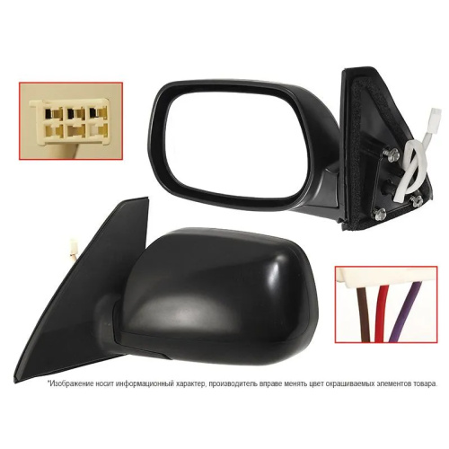 Зеркало боковое  Toyota RAV4 (XA20) 2002-2003 3 дв.  Рег-ка/3 кон, слева (L) Арт. STTYY29402