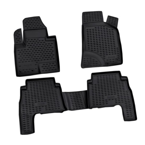 Коврики в салон Hyundai Santa Fe (CM) 2010-2012 FL, полиуретан Element, Черный, Арт. NLC.20.37.210kh