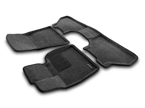 Коврики в салон BMW X5 (E70) 2006-2010, 3D ткань Euromat Business, Серый, Арт. EMC3D001212G
