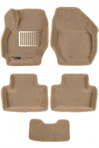 Коврики в салон Volvo S80  2006-2010, 3D ткань Euromat LUX, Бежевый, Арт. EM3D005507T