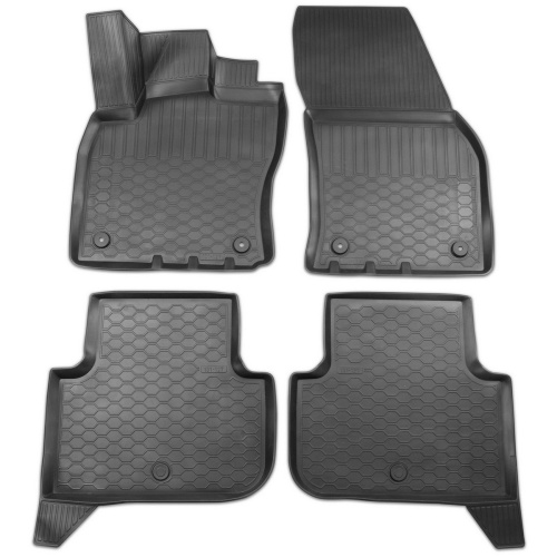 Коврики в салон Volkswagen Tiguan  2016-2020, полиуретан 3D Rival, Черный, Арт. 5199507AM