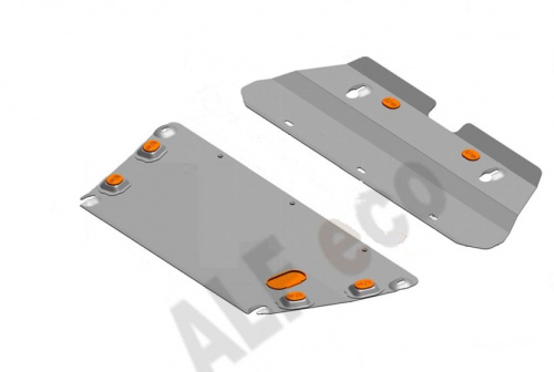 Защита картера двигателя, КПП Hyundai Trajet 1999-2004 V-2,0; 2,7; 2,0 CRDI (2части) Арт. ALF1053st