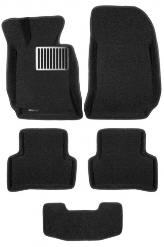 Коврики в салон Mercedes  (W204) 2006-2011 Седан, 3D ткань Euromat LUX, Черный, Арт. EM3D003503