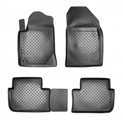 Коврики в салон Peugeot 407  2004-2011 Седан, полиуретан Norplast, Черный, Арт. NPLPO6447