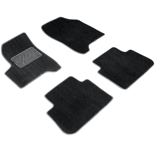 Коврики в салон Citroen C3 Picasso 2008-2012, текстильные Seintex Lux, Черный, Арт. 83139