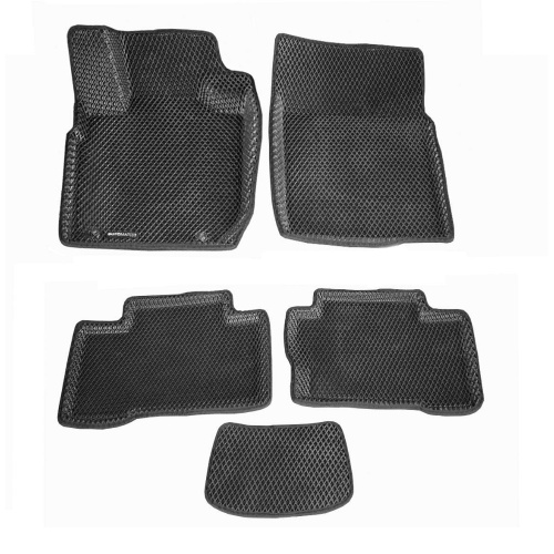 Коврики в салон Mitsubishi Montero Sport  2019- FL, 3D EVA Euromat, Черный, Арт. EM3DEVA003603