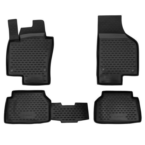 Коврики в салон Volkswagen Tiguan  2007-2011, полиуретан Element, Серый, Арт. NLC5121211K
