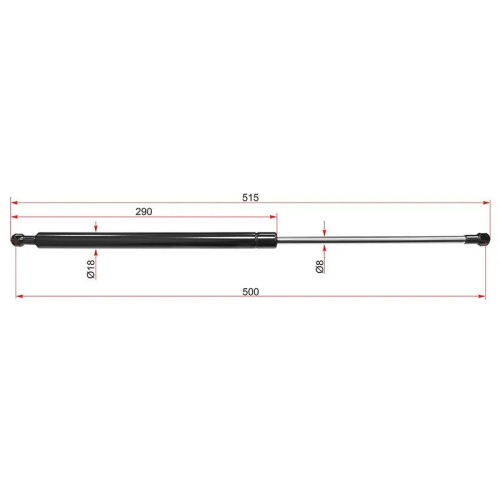 Амортизаторы крышки багажника Audi A4 (B6) 2000-2006 Седан, (L=R) Арт. ST8E9827552E