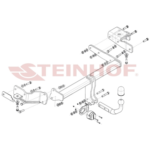 Фаркоп Hyundai Santa Fe (TM) 2020-2024 FL 2WD/4WD Steinhof Арт. H288