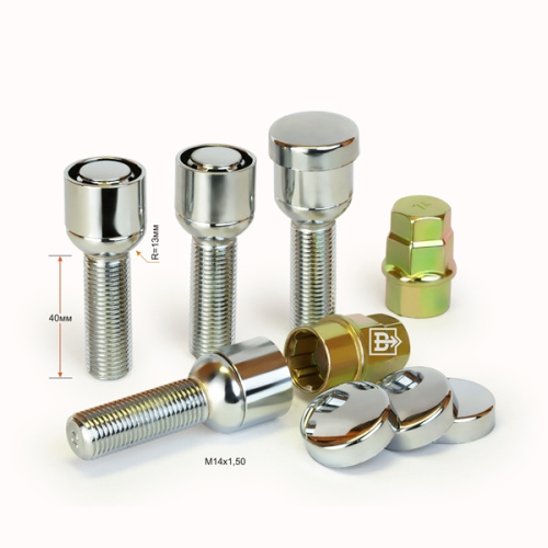 Секретные болты M14x1.5 Сфера L-40мм Хром, Ключ 17-19, Арт. 384157X2