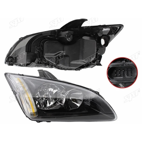 Фара  Ford Focus II 2004-2008 Хэтчбэк 3 дв. черная, справа (R) Арт. ST4311169BR
