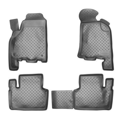 Коврики в салон LADA Priora 2007-2013 Седан, полиуретан Norplast, Черный, Арт. NPLPO9455
