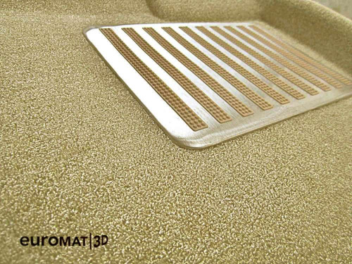 Коврики в салон Volkswagen Arteon  2017-2020, 3D ткань Euromat LUX, Бежевый, Арт. EM3D004510T