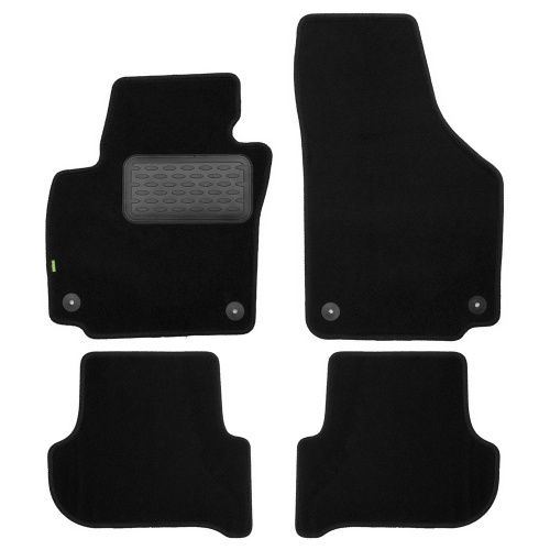 Коврики в салон Skoda Yeti  2009-2014, текстильные Klever standart, Черный, Арт. KVR02451001210KH